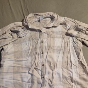 New Directions Beige Casual Shirt